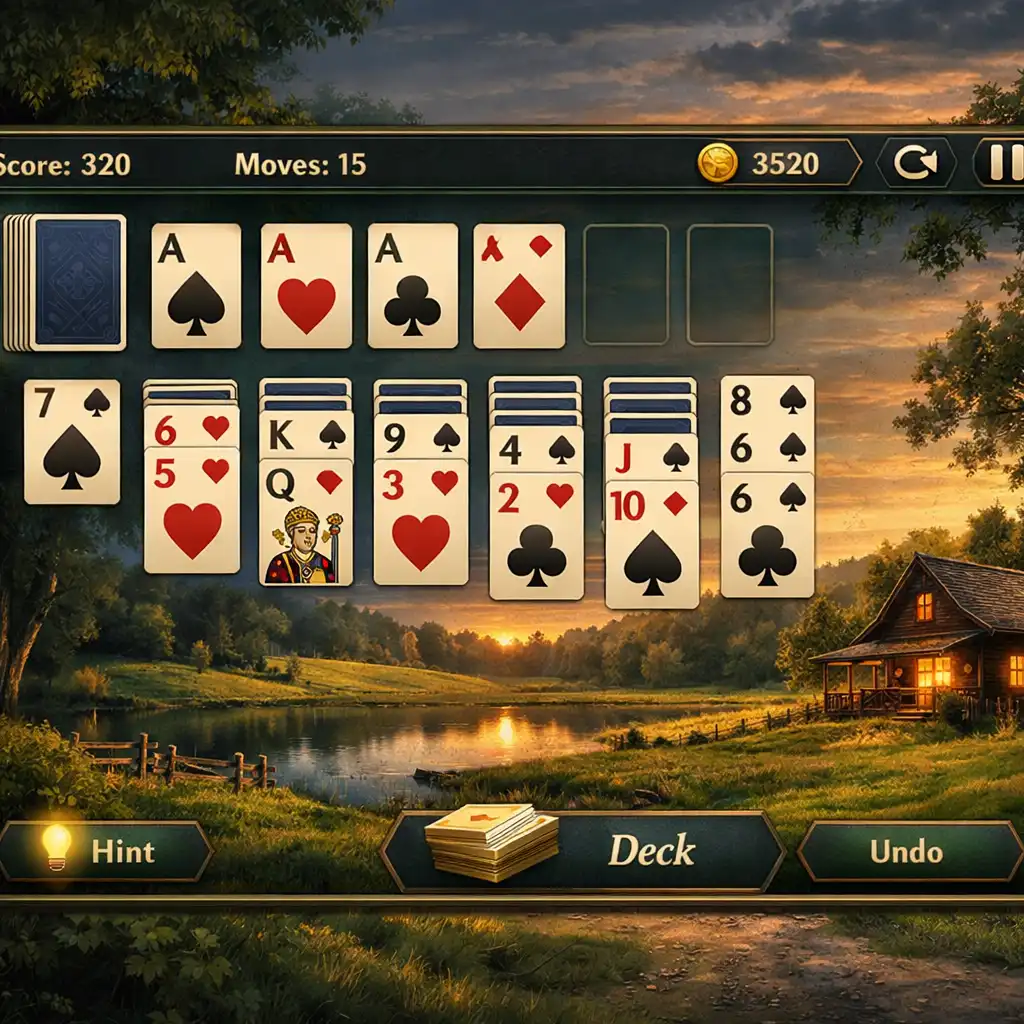 Solitaire Country Days széles játéktér vidéki hangulatú környezetben